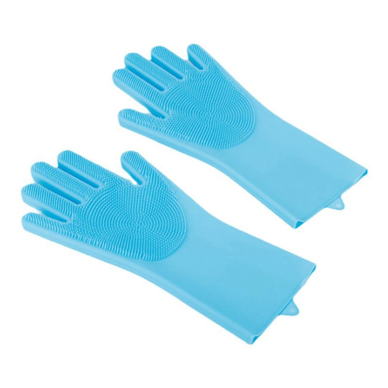 Pet Grooming Bathing Gloves Dog Cat Bathing Shampoo Scrubber Massaging Cleaning Cleanner Sponge Silicon Hair Removal Glove