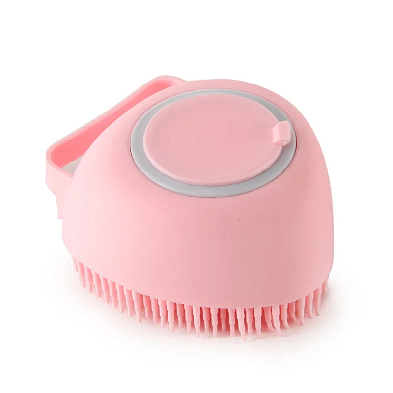 Shepherd’s Choice Silicone Pet Bath Brush | 2-in-1 Shampoo Dispenser Grooming Tool