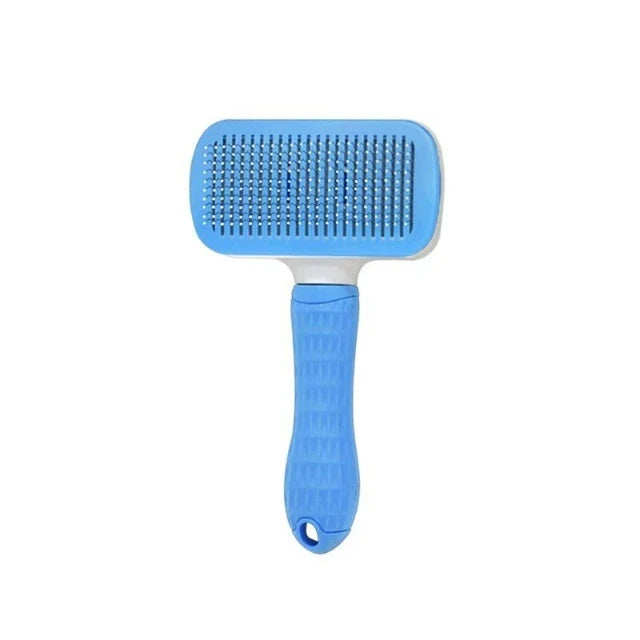 Shepherd’s Choice Self-Cleaning Slicker Brush | Stainless Steel Pin Dog Grooming