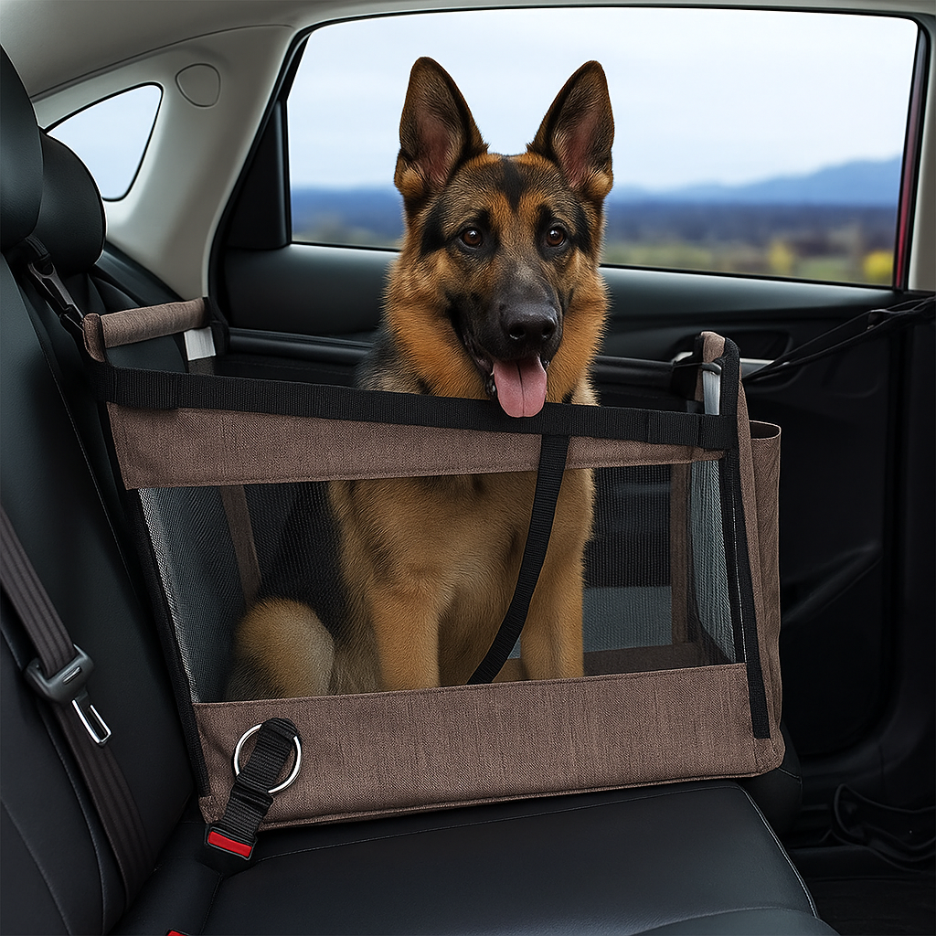 Detachable and Washable Car Pet Seat Cushion with Hanging Bag Dog Travel Pet Car Seat Cover Comfortable Travelling Experience