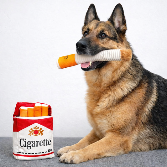 Shepherd’s Choice Cigar-Style Dog Chew Toy | Plush Squeaky Toy