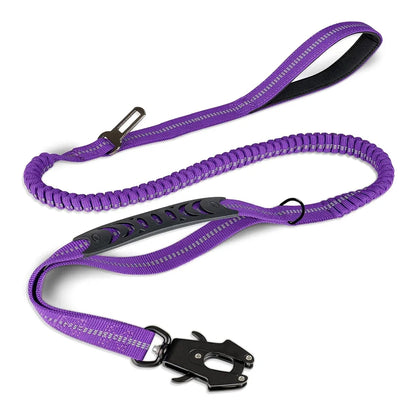 Tactical Bungee Dog Leash with Quick Release Carabiner