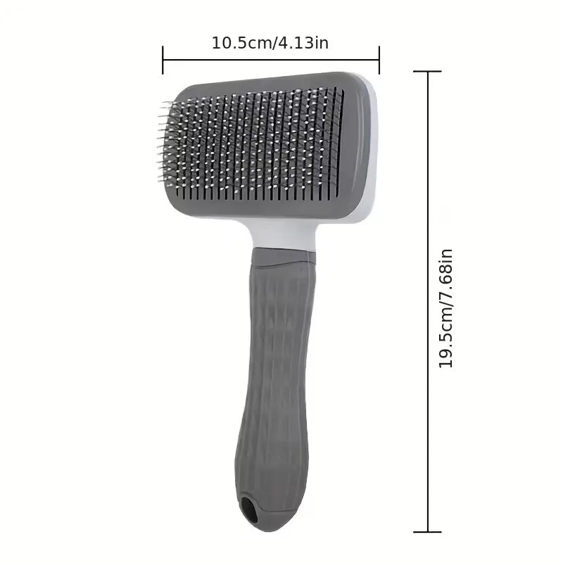 Shepherd’s Choice Self-Cleaning Slicker Brush | Stainless Steel Pin Dog Grooming