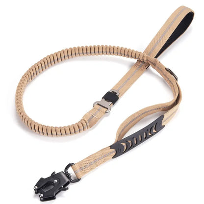 Tactical Bungee Dog Leash with Quick Release Carabiner