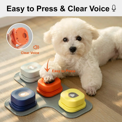 Interactive Dog Talking Buttons with Mat – Teach Your Dog to Speak