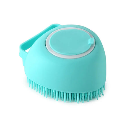 Shepherd’s Choice Silicone Pet Bath Brush | 2-in-1 Shampoo Dispenser Grooming Tool