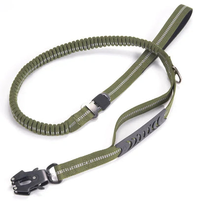 Tactical Bungee Dog Leash with Quick Release Carabiner