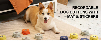 Interactive Dog Talking Buttons with Mat – Teach Your Dog to Speak