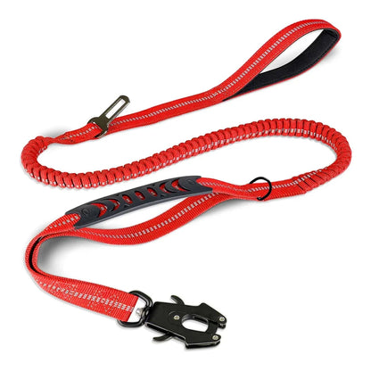 Tactical Bungee Dog Leash with Quick Release Carabiner