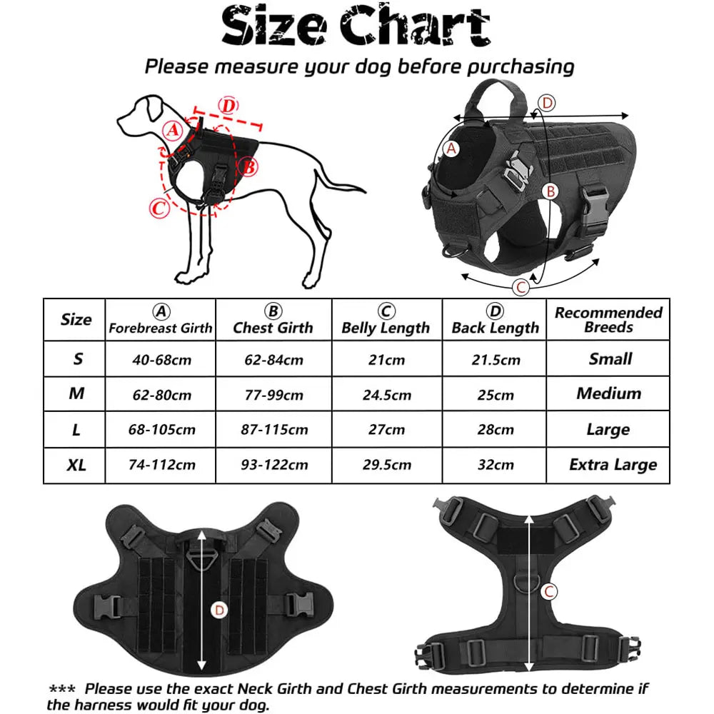 Elite Tactical Dog Harness for German Shepherds 🐕‍🦺