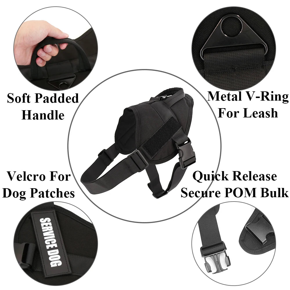 Tactical Dog Harness with Handle – Adjustable Control | Shepherd's Choice