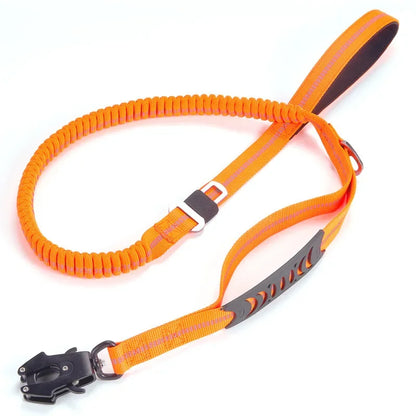 Tactical Bungee Dog Leash with Quick Release Carabiner