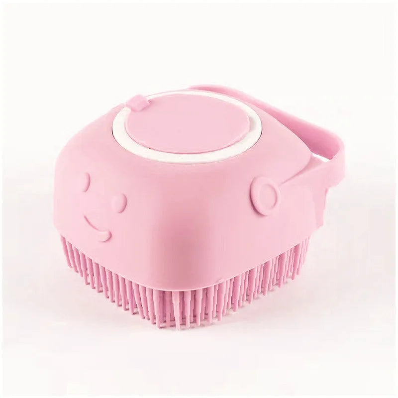 Shepherd’s Choice Silicone Pet Bath Brush | 2-in-1 Shampoo Dispenser Grooming Tool