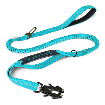 Tactical Bungee Dog Leash with Quick Release Carabiner