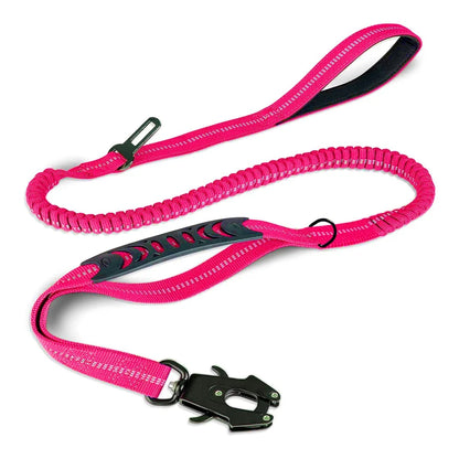 Tactical Bungee Dog Leash with Quick Release Carabiner