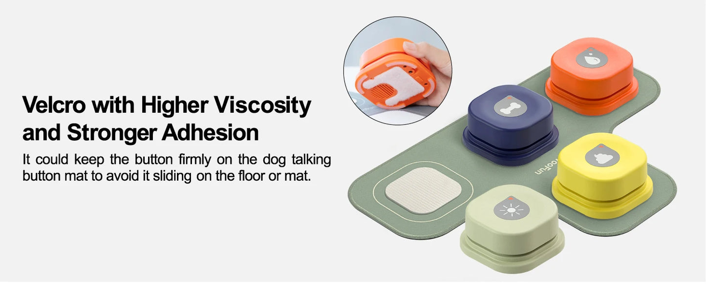 Interactive Dog Talking Buttons with Mat – Teach Your Dog to Speak