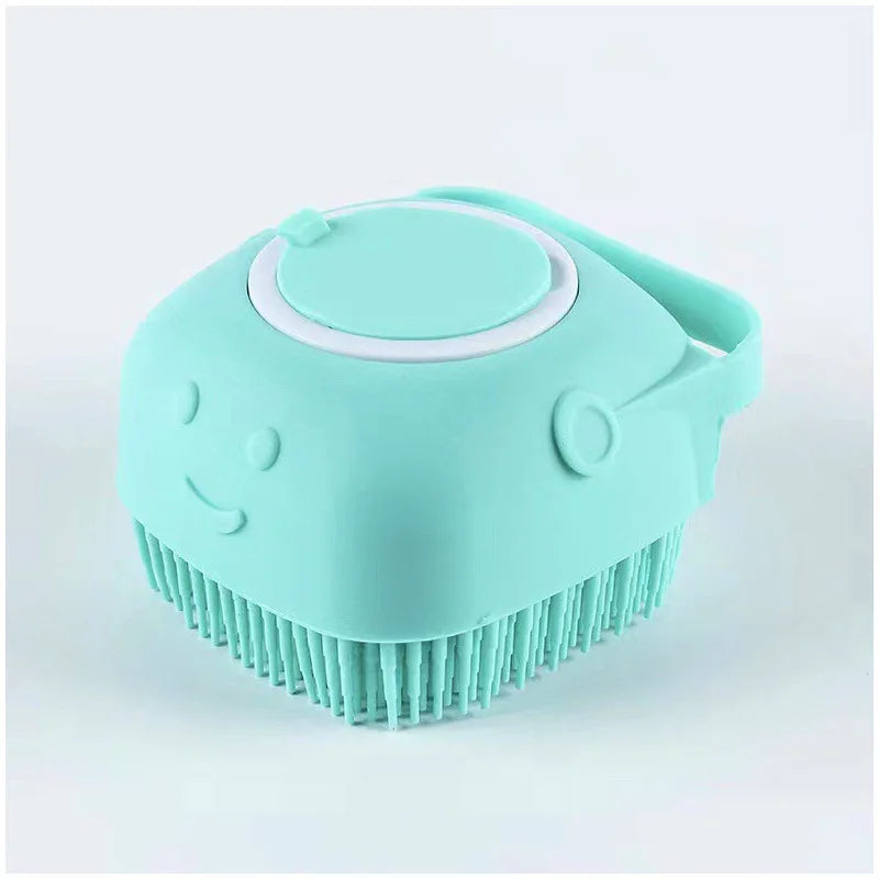 Shepherd’s Choice Silicone Pet Bath Brush | 2-in-1 Shampoo Dispenser Grooming Tool