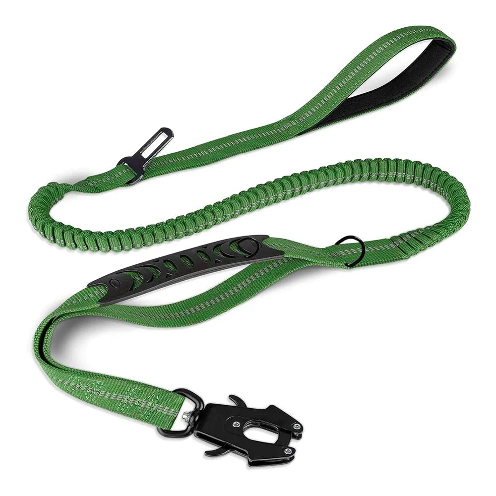 Tactical Bungee Dog Leash with Quick Release Carabiner