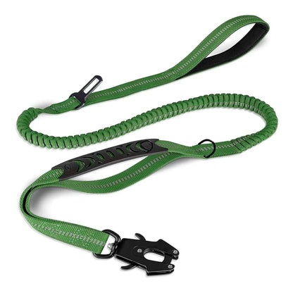 Tactical Bungee Dog Leash with Quick Release Carabiner
