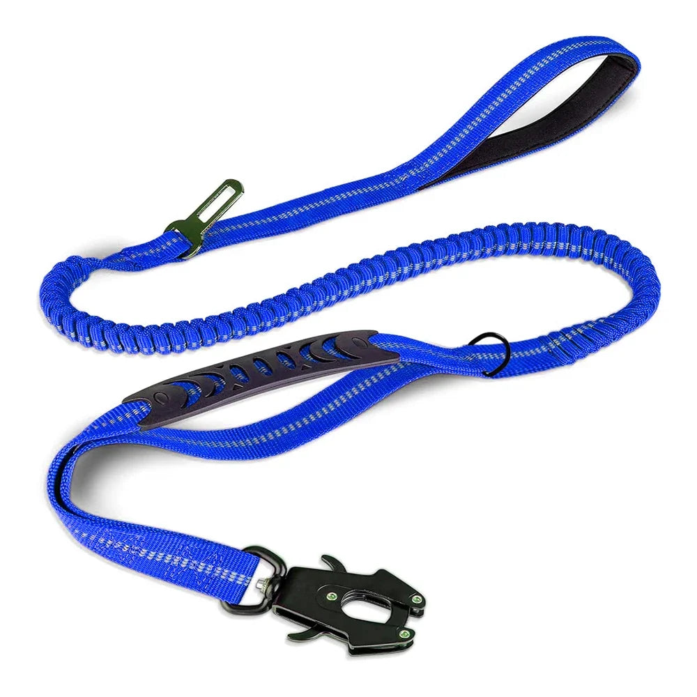 Tactical Bungee Dog Leash with Quick Release Carabiner