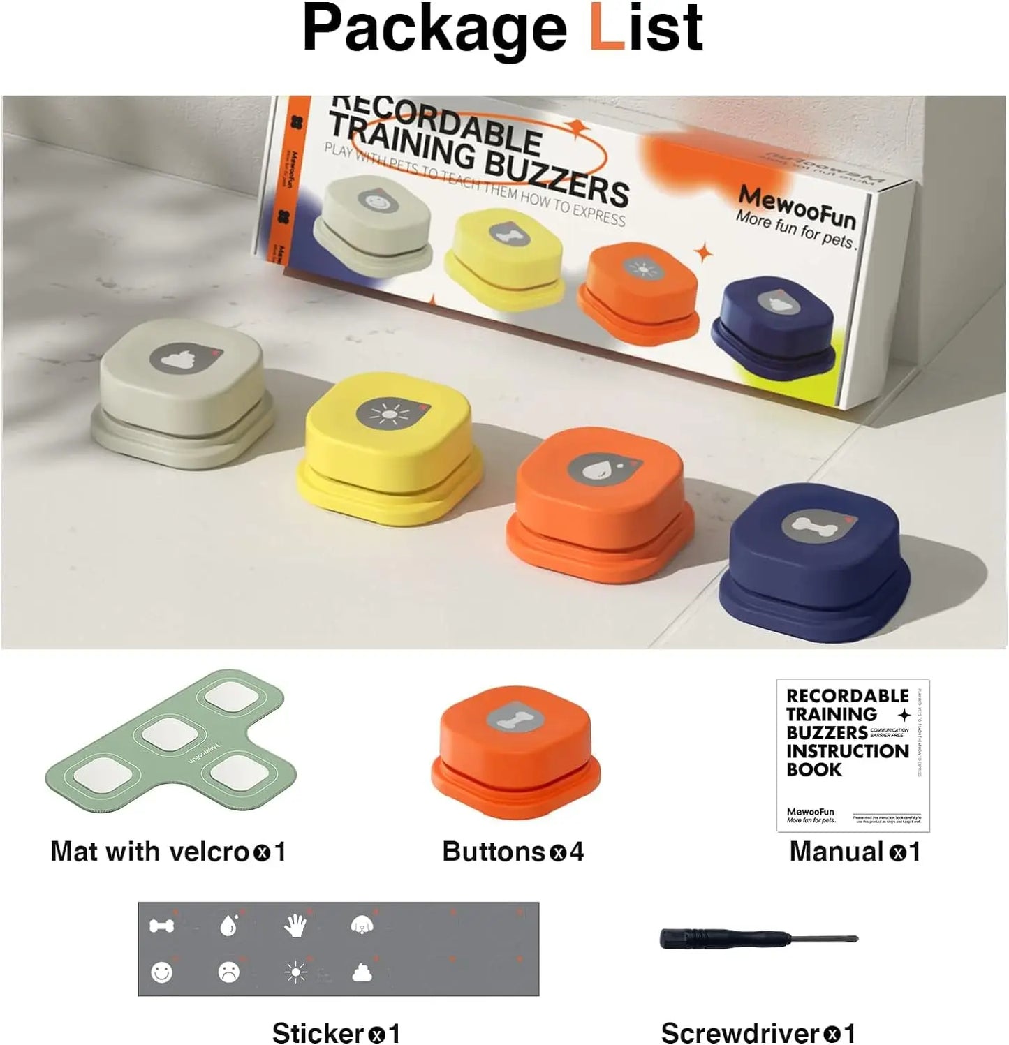 Interactive Dog Talking Buttons with Mat – Teach Your Dog to Speak