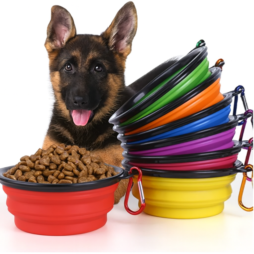 Shepherd’s Choice Foldable Travel Silicone Pet Bowl