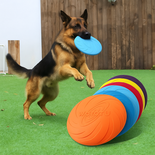 OUZEY Bite Resistant Flying Disc Toys For Dog Multifunction Pet Puppy Training Toys Outdoor Interactive Game Pet Dogs Products