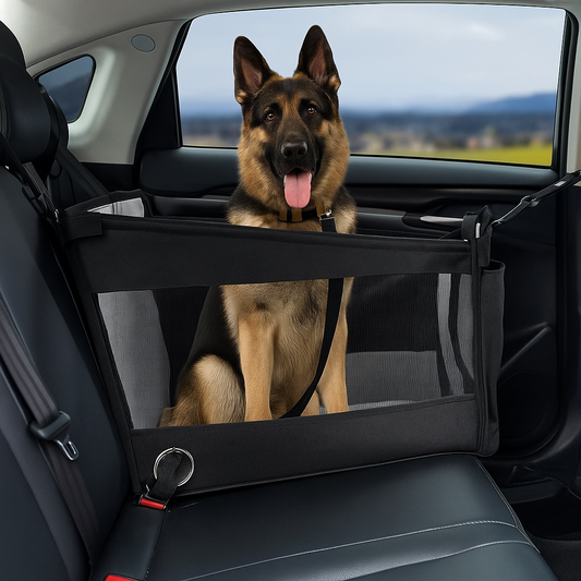 Detachable and Washable Car Pet Seat Cushion with Hanging Bag Dog Travel Pet Car Seat Cover Comfortable Travelling Experience