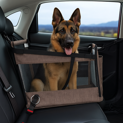 Detachable and Washable Car Pet Seat Cushion with Hanging Bag Dog Travel Pet Car Seat Cover Comfortable Travelling Experience